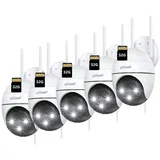 ieGeek Überwachungskamera 2K Überwachungskamera Aussen Kamera Überwachung Aussen Wlan IP (Aussen, AuBenbereich, außen, utdoor Kabel Außenkamera WiFi PTZ Outdoor Camera Dome Aussen kamera, 5-tlg., Videoüberwachung Kamera mit Farbige Nachtsicht Bewegungserkennung, 24/7 Aufnahme,& Ton und Lichtalarm)