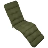 Beautissu Polsterauflage Bequeme Liegenauflage Deckchair, 200x50x8 cm, Olivegrün, Gartenliege Auflage mit Schaumflockenfüllung – Polster für Liegestuhl grün