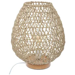 Atmosphera Nachttischlampe aus Metall und Papier in Beige