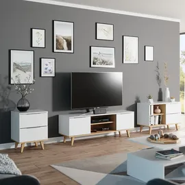 Vicco Lowboard Nautica weiß Eiche