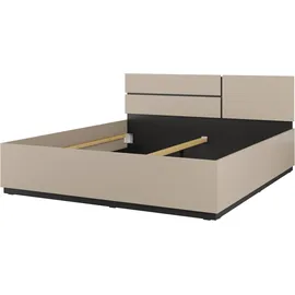 OTTO home Schlafzimmer-Set Cross, moderne, grifflose Optik, FSC-zertifiziert, (4-tlg., Bett 180x200cm, 2 Nachtkommoden, Schrank 2-oder 4-türig), Komplettschlafzimmer-Set braun