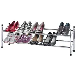 Wenko Schuhregal 62,0 - 115,0 x 23,0 x 35,0 cm ausziehbar silber