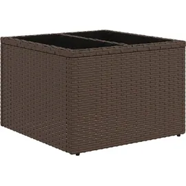 vidaXL 11-tlg. Garten-Sofagarnitur mit Kissen Braun Poly Rattan