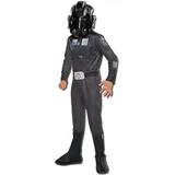 Star Wars Tie Fighter Pilot Kostüm Kinder 3-TLG. Overall Gürtel Maske schwarz - M