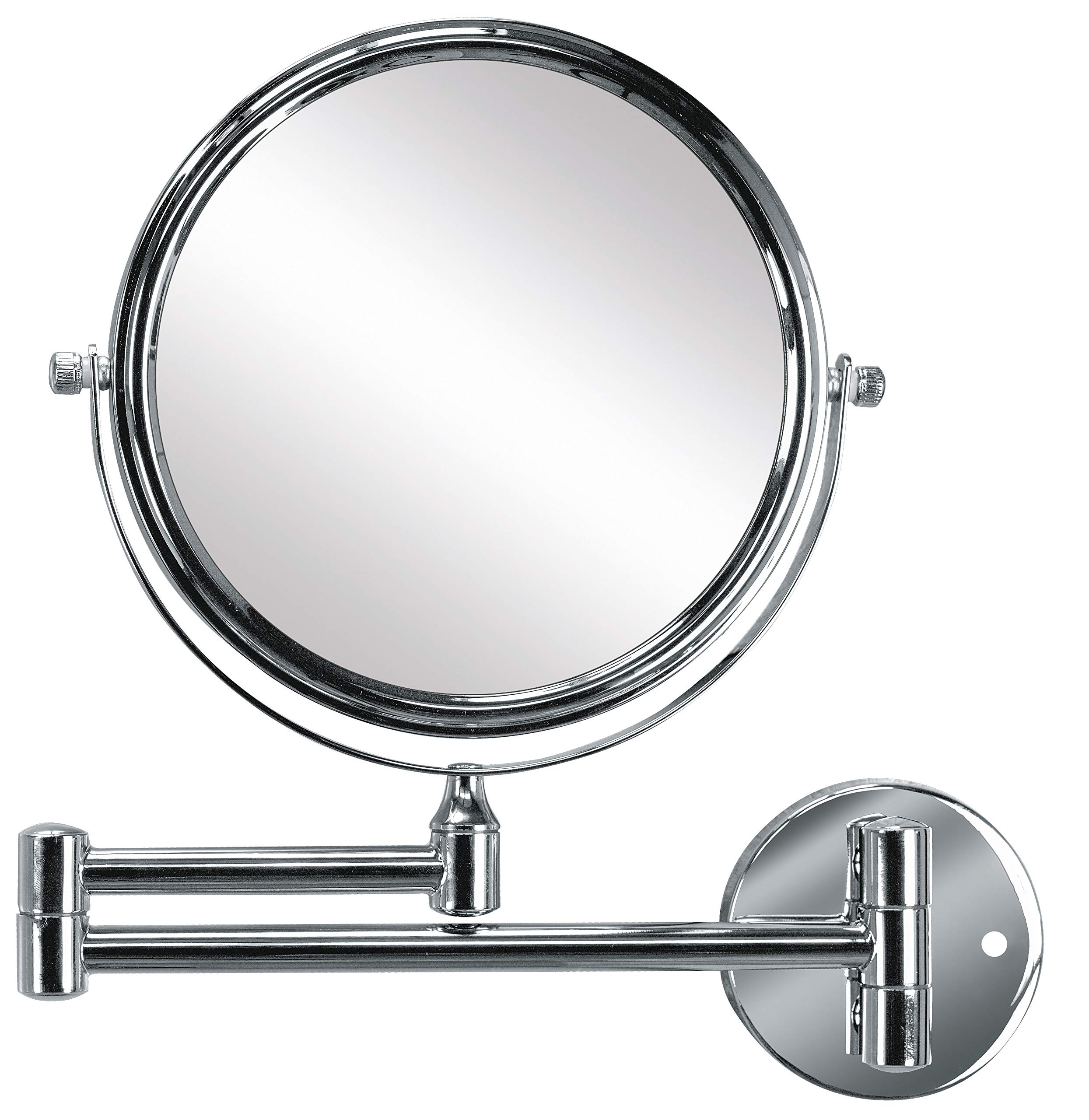 Kleine Wolke Kosmetikspiegel Ridge Mirror mit 3-facher Vergrößerung, Größe: 24,4 x 26 x 3,5 cm, Material: Metall/Glas