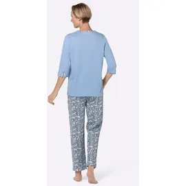 wäschepur Schlafanzug Pyjamas Blau 40/42