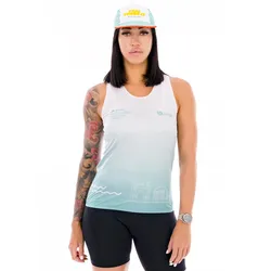 i-run.fr Tanktop Barcelona-Halbmarathon Damen vêtement running femme - Beige - M