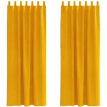 vidaXL Verdunkelungsvorhänge 2 pcs Senfgelb 140 x 245 cm