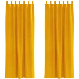 vidaXL Verdunkelungsvorhänge 2 pcs Senfgelb 140 x 245 cm