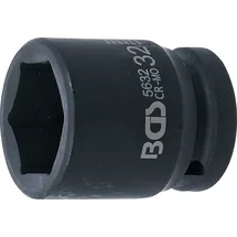 BGS Kraft-Steckschlüssel-Einsatz Sechskant Antrieb Innenvierkant 20 mm (3/4"), SW 32 mm