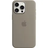 Apple Silikon Case mit MagSafe für iPhone 15 Pro Max tonbraun