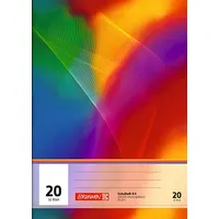 Brunnen 104432002 Schulheft A4 (32 Blatt, blanko, mit Linienblatt, Lin. 20