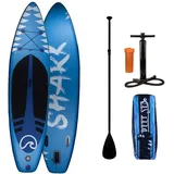 Deep Sea SUP Board Set Shark in Blau 335x84x15cm | Gr.: onesize