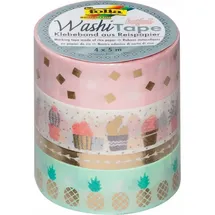 Folia Washi Tape Deko-Klebeband 15 mm x 5 m 4 Rollen