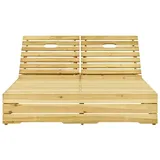 vidaXL Doppelliege 198 x 135 x 75 cm natur-grün