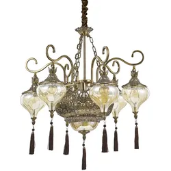 Ideal Lux Kronleuchter HAREM SP9, 9-flammig, E27, Antik-Messing IDEA-116006