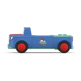 Siku 0103 - Toddys, Mio Mounty, Spielzeugauto mit Rückziehmotor und Spielfigur, blau/türkis