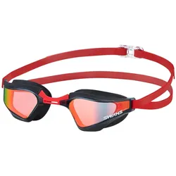 Schwimmen Schwimmbrille Kratzschutz Antifog – SWANS Valkyrie SR-72MIT AB schwarz|rot Einheitsgröße