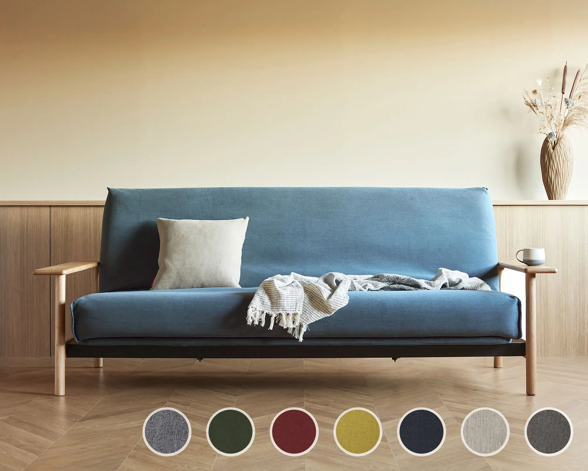 Innovation Balder Multifunktionales Klappsofa 140x200 cm / 565 Granit / Spring / ohne Bezug