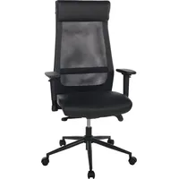 Duo Collection Drehstuhl AUERBERG, Schwarz Kunstleder Netzstoff - mit