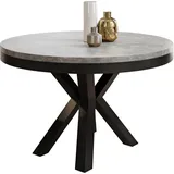 WFL GROUP Esstisch Hellgrau, Holzwerkstoff, Rund,Rund, 120x76x120 cm Esszimmer, Tische, Esstische