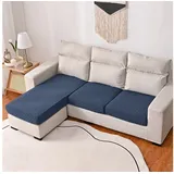 BYSURE Sofahusse, wasserfest elastischer Sofa-Sitzbezug mit 3DMuster blau