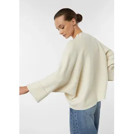 Comma, Strickponcho mit Stehkragen Beige M