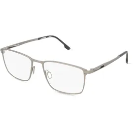 Rodenstock R7151 Unisex-Brille inkl. Gläser Vollrand Quadratisch Metall-Gestell 55/18/140, schwarz