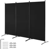 Vevor Raumteiler 3 Paneele Raumteiler 260 x 184 x 52 cm, faltbarer Sichtschutz & tragbarer Trennwandteiler zur Raumtrennung, freistehende Raumteiler für Büro Schlafzimmer Arbeitszimmer, Schwarz