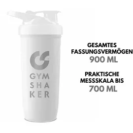 gymshaker Edelstahl Shaker 900 ml mit Sieb