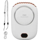 Wiederaufladbarer, Tragbarer Nackenventilator Mit Usb-anschluss – 3 Geschwindigkeitsstufen, Leise, Leicht Und Verstellbar, Weiß