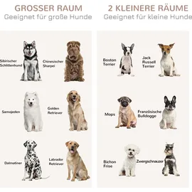 PawHut Hundekäfig 120 x 60 x 88,5 cm Weiß