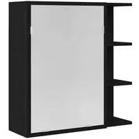 VidaXL Badezimmer-Spiegelschrank Schwarze Eiche 62,5 x 20,5 x 64