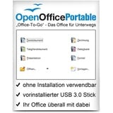 OpenOffice Portable - Office auf einen Stick für Unterwegs - 32 GB USB 3.0 Stick