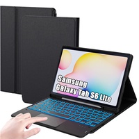 ROOFEI Galaxy Tab S6 Lite Hülle mit Tastatur QWERTZ : Tab S6 Lite Tastatur mit Touchpad - 7-Farbige Beleuchtung Tastatur Hülle für 10,4 Zoll Samsung S6 Lite 2020/2022 (SM-P610N/P615/P610/P613/P619)