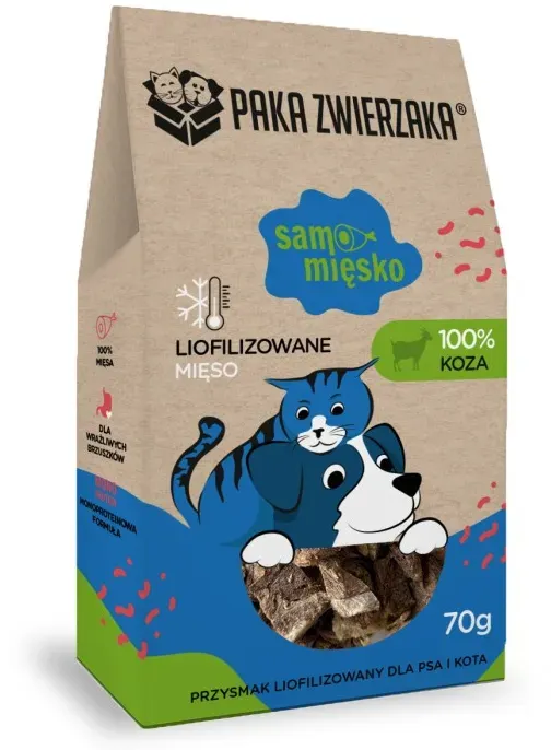 Paka Zwierzaka Gefriergetrockneter Leckerbissen Samo Mięsko ZIEGE 70 g