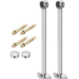 QUARKZMAN 2 Stück Gardinenstange Halterung Handtuchstange vorhangstange für 25mm/0,98" Rohrlänge 300mm/11,81" Edelstahl Deckenhalterung Gardinenstange für Wände Kleiderschrank Gardinenrohr