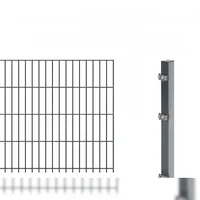 GAH Alberts Doppelstabmattenzaun 250 x 83 cm Anthrazit