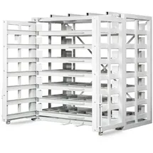R+R INDUSTRIETECHNIK Rr Industrietechnik Schubfachregal für Bleche Rbr-30t 3370x1650x2310mm 8 Etagen mit Tiefenauflage