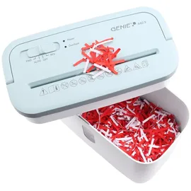 GENIE 440 X Aktenvernichter 4 Blatt, Partikelschnitt weiß/blau