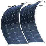 2er-Set flexible Solarmodule mit MC4-kompatiblem Anschluss, 100W, IP67