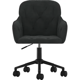 vidaXL Bürostuhl Drehbar Samt Schwarz
