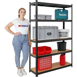 Proregal Mega Deal Eckregal | 2x Schwerlastregal Ragnar HxBxT 180x190x40cm Fachlast 175kg Schwarz Kellerregal, Steckregal, Garagenregal, Lagerregal