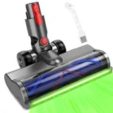vonsera Bürste kompatibel mit V7 V8 V10 V11 V15 V8 Slim, Bodenbürste mit LED-Beleuchtung und Direktantrieb, Bodendüse mit Anti-Haarverwicklung, Leiser Betrieb, Einfache Montage - Grün