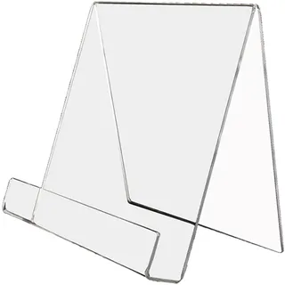 Perfeclan Kochbuchhalter aus Acryl, transparenter Buchständer, Buchstütze, transparenter Buchständer für Menüposter, Bücher, Broschüren zum Lesen, A4