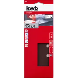 KWB 818224 Schleifpapier Körnung 240 (L x B) 230 mm x 93 mm 10 St.