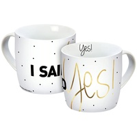 Geda Labels Tasse I said Yes! 300ml Echtgold