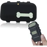 Silikon-Halterung, kompatibel mit Tractive XL GPS-Hunde-Tracker, Gummi-Zubehör, Kratzfest, sichere stabile Hülle mit Gurt für Haustier- und Katzenhalsband, Schwarz,1pack