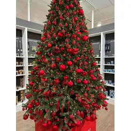Kaemingk 10 Weihnachtskugeln Glas Christbaumkugeln Weihnachtsbaumkugeln rot