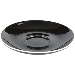 Espresso Untertasse Italia Black, schwarz-weiß - 12,5cm - 1 Untertasse
